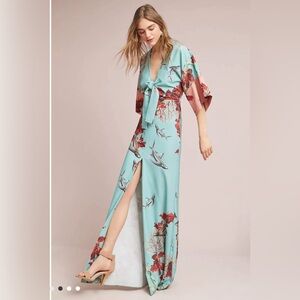 PatBO- Anthropologie Fish Kimono Maxi Dress Size 4